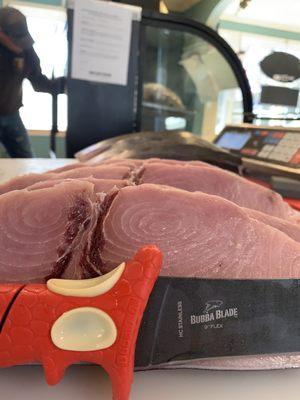 Fresh swordfish cut your way!