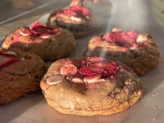 Berry Dream Cookies: Strawberries, cream cheese, and white chocolate.