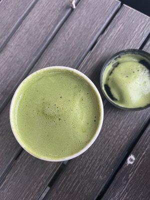 Matcha latte with oat milk