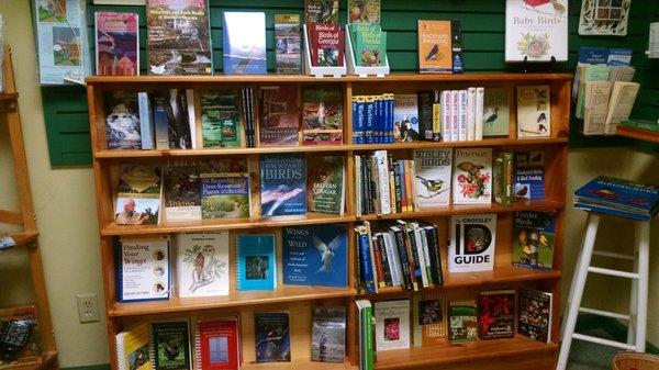 Books in the reading room.