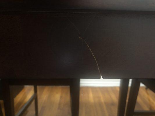 The crack in my dining room table