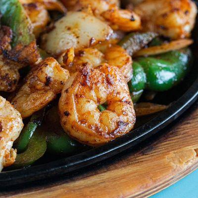 Shrimp fajitas