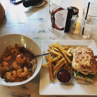 Shrimp n Grits Crab Cake BLT with Frites  #yumm