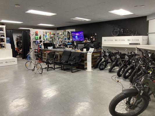 Visit us at our shop in Northridge!  We have e-bikes for everyone.