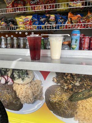 Agua de Horchata  and Agua de Jamaica