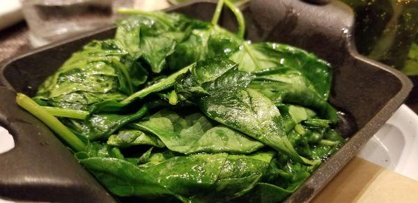 Spinach with shallots