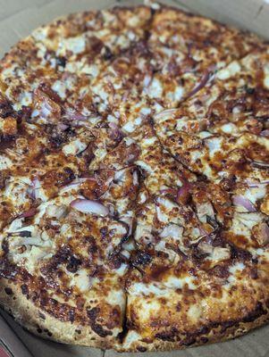 Large BBQ specialty pizza