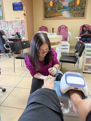 Great care for my feet by sweet Ms. Nancy