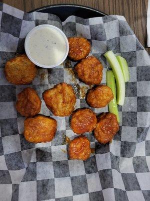 My 1lb. of boneless wings...tough to chew. Not a great experience.