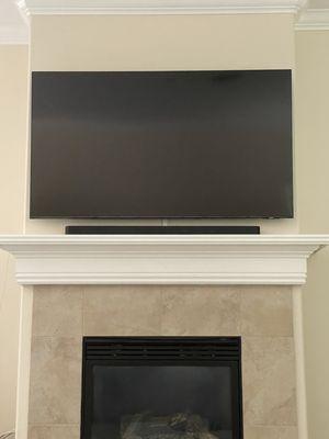 Mounted tv & sound bar