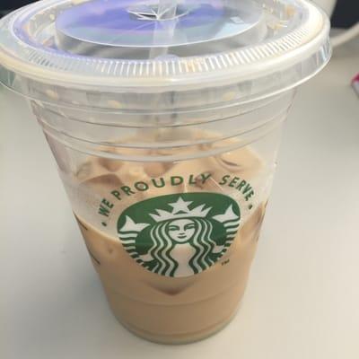 Iced white mocha! Oops! I started to gulp it down before I remembered to take a pic! lol Tastes just like the regular Starbucks!