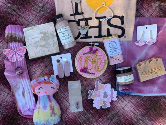 Think Pink! with all of our locally made Pink products.