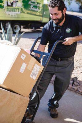 Hauling Boxes to the Truck