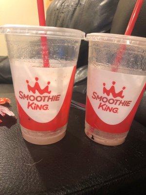 Angel Food Smoothie. Me and my friend both got one and finished it