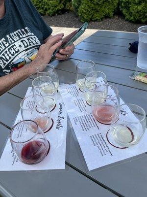 Fun doing wine tasting.