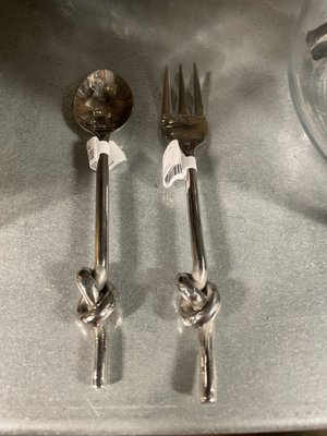 Adorable pretty spoon and fork