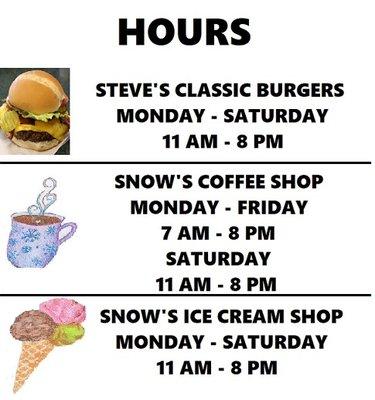 Our hours