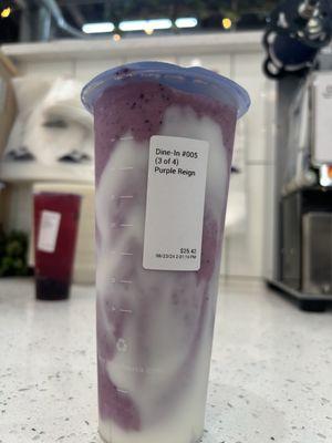 Purple Reign (black grape slush with vanilla yogurt)