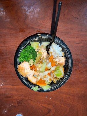 Teriyaki salmon bowl