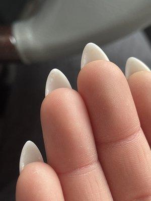 Left residue on the inside of my nails