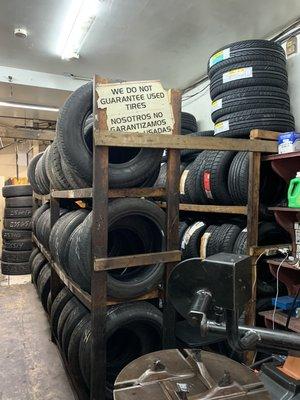 We have different sizes of new tire and used tire.