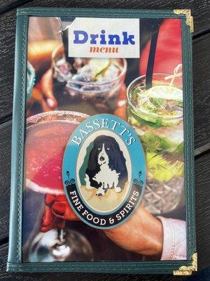 Drink menu cover