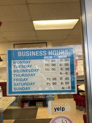 Business hours