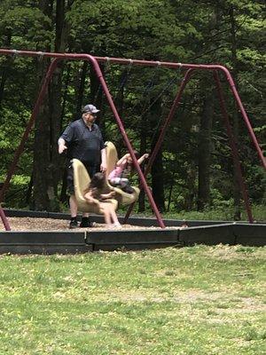 Beautiful day at the park with granddaughters