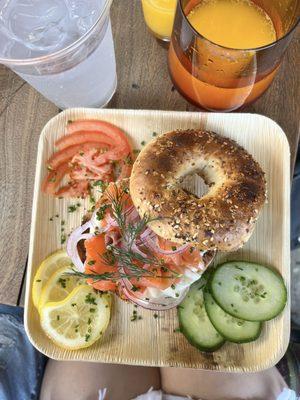 Salmon bagel