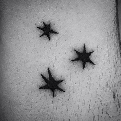 Harry Potter miniature stars. ~Brian G @laguna.tattoo.brian