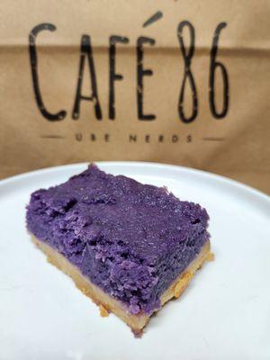 Half of the ube cookie butter bar