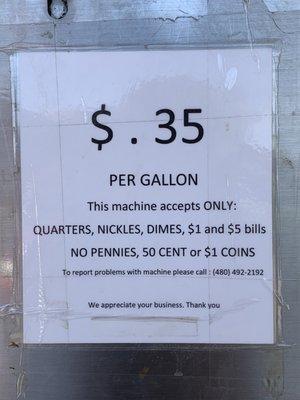 .35 cents per gallon June 2022 Great customer service.