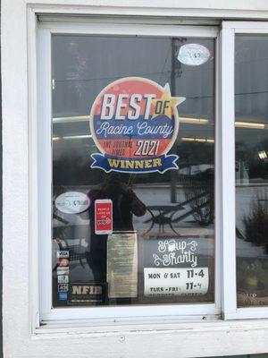 Voted BEST in Racine County! And we would expand that to include BEST IN SOUTHEASTERN WISCONSIN!