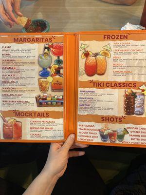 Drink menu