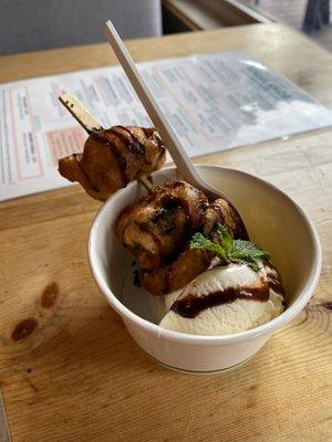 Fried Oreos and ice cream