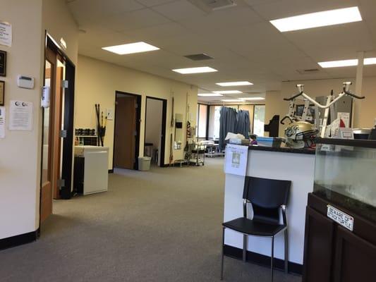 Inside look of Laguna Physical Therapy. Very spacious, clean and well organized.