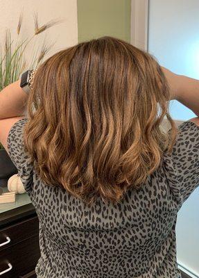 Fresh balayage and trim.