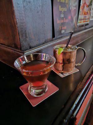 Bulleit Manhattan and Wyoming Mule