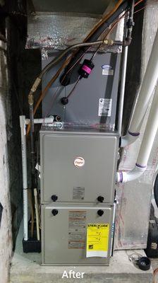 After installation. Furnace and AC