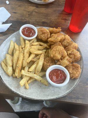 Lover of the Sea- fried shrimp with fries