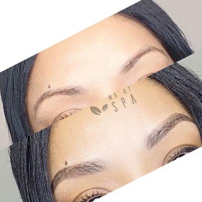 Microshading: Semi-Permanent Makeup. Natural powder brows.