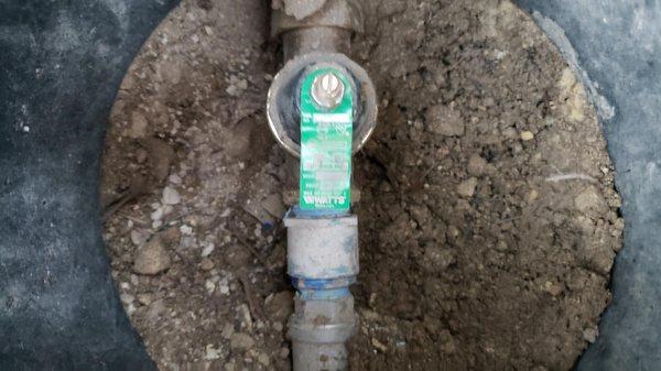 This valve is set to 70psi for incoming water line