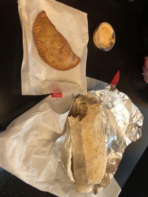 Barbie burrito and empanada