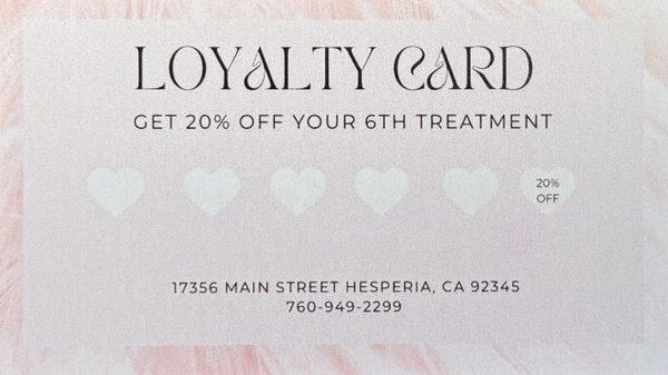 Loyalty Card Promotion!