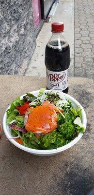 sashimi salad $8.99 Dr. Pepper  $2.19