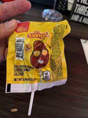 Weird spicy sweet lollipop