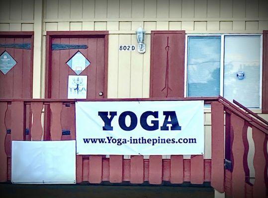 Yoga in the Pines front entrance