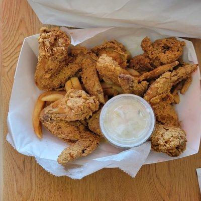 5pc wings and fries