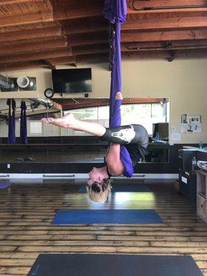 Inversions are fun! Aerial Arts with Tracey!