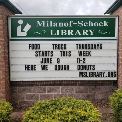 In summer 2022, the Library started offering Food Truck Thursdays.